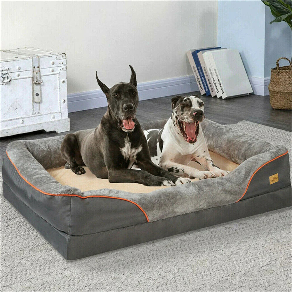 Jumbo Orthopedic Dog Bed Memory Foam Waterproof Elevated Cushion Removable Cover