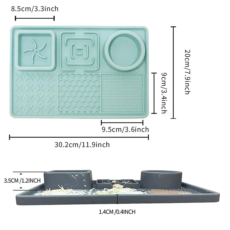Dog Licking Pad Slow Feeding Bowl Food Grade Silicone Suction Cup