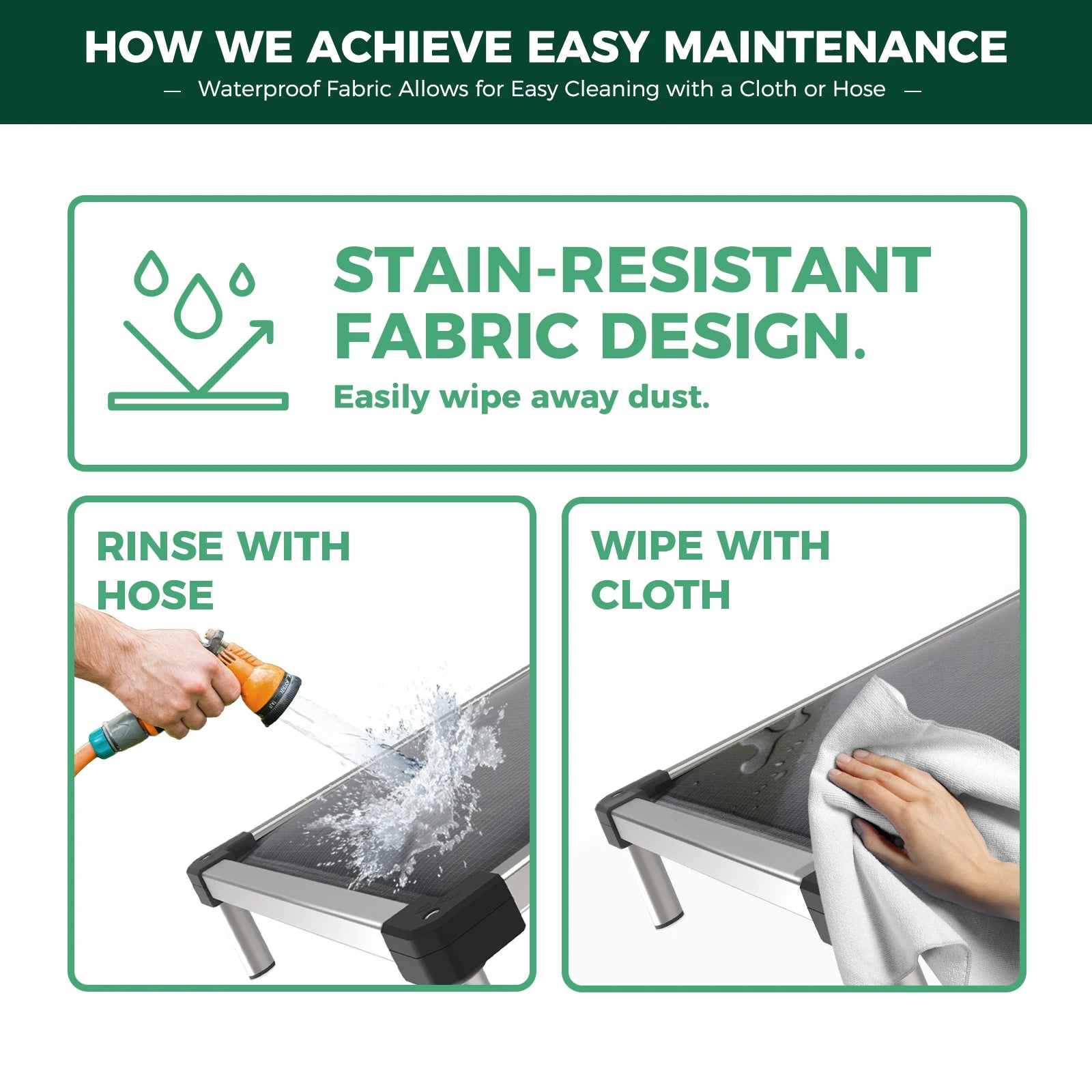 Padded Dog Bed for Crate, Elevated Cot for Indoor/Outdoor/Camping Use,