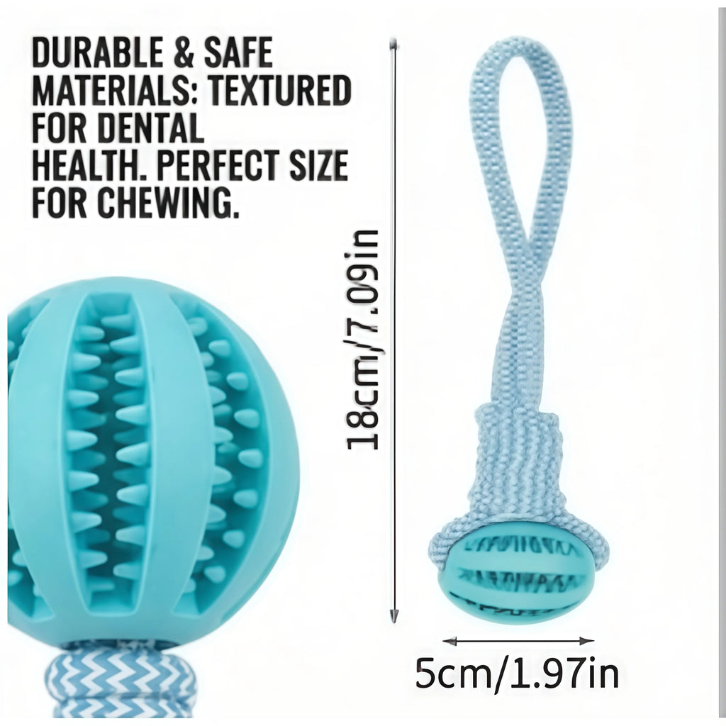 Durable Braided Rope Pet Chew Toy Ball Treat Dispenser