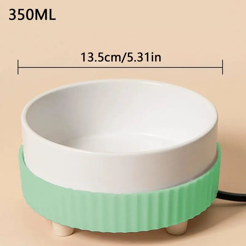 Heated Cat Bowl Rechargeable Ceramic