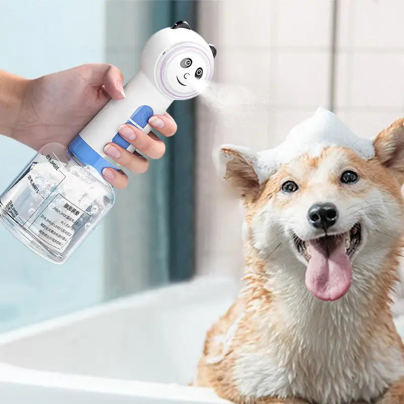 Dog Electric Soap Foaming Shampoo Dispenser & Sprayer Waterproof For Pet Bathing