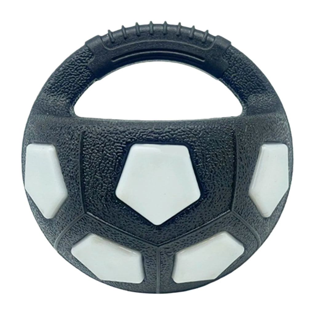 Dog Calming Ball with Handle Football Shape Interactive Squeaky