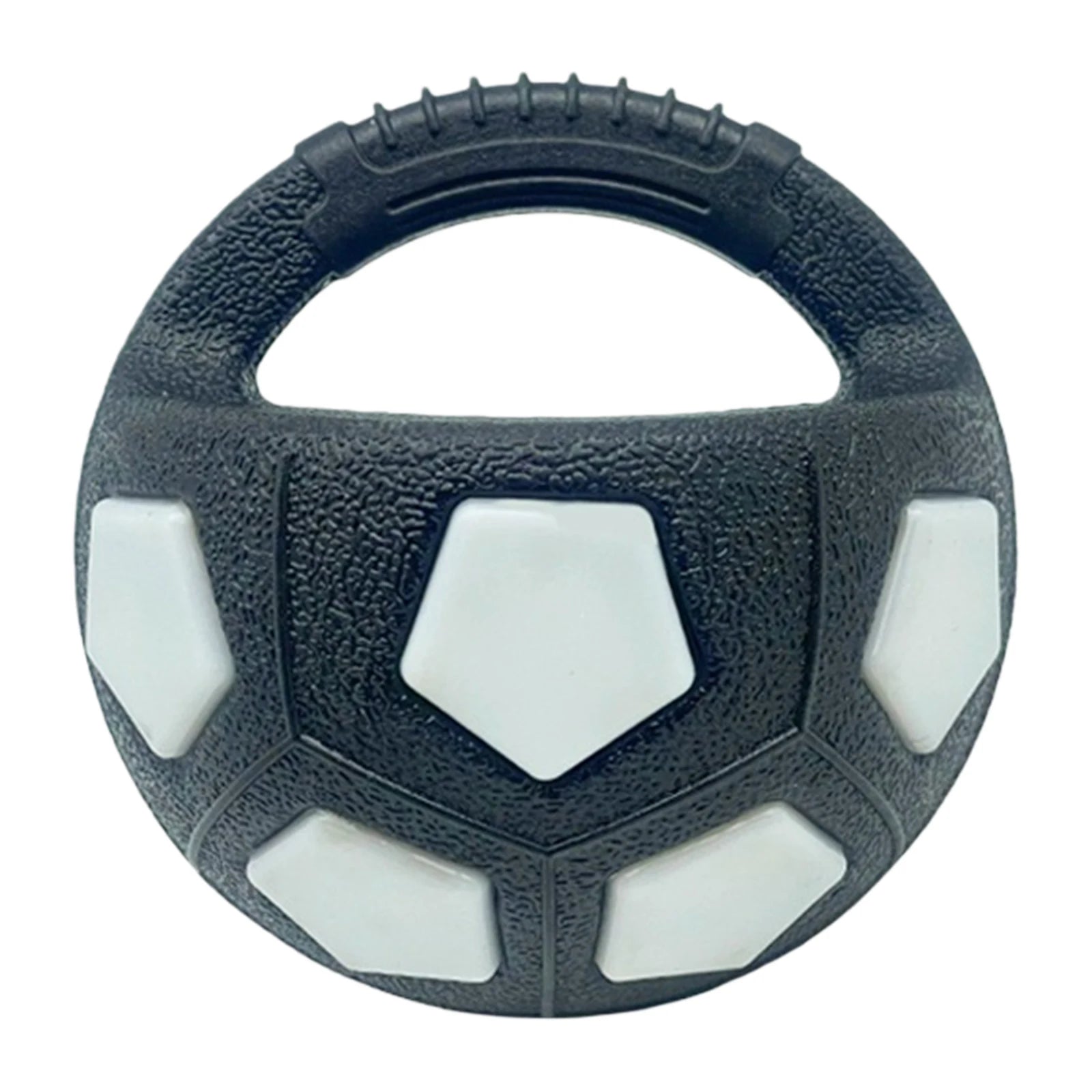 Dog Calming Ball with Handle Football Shape Interactive Squeaky