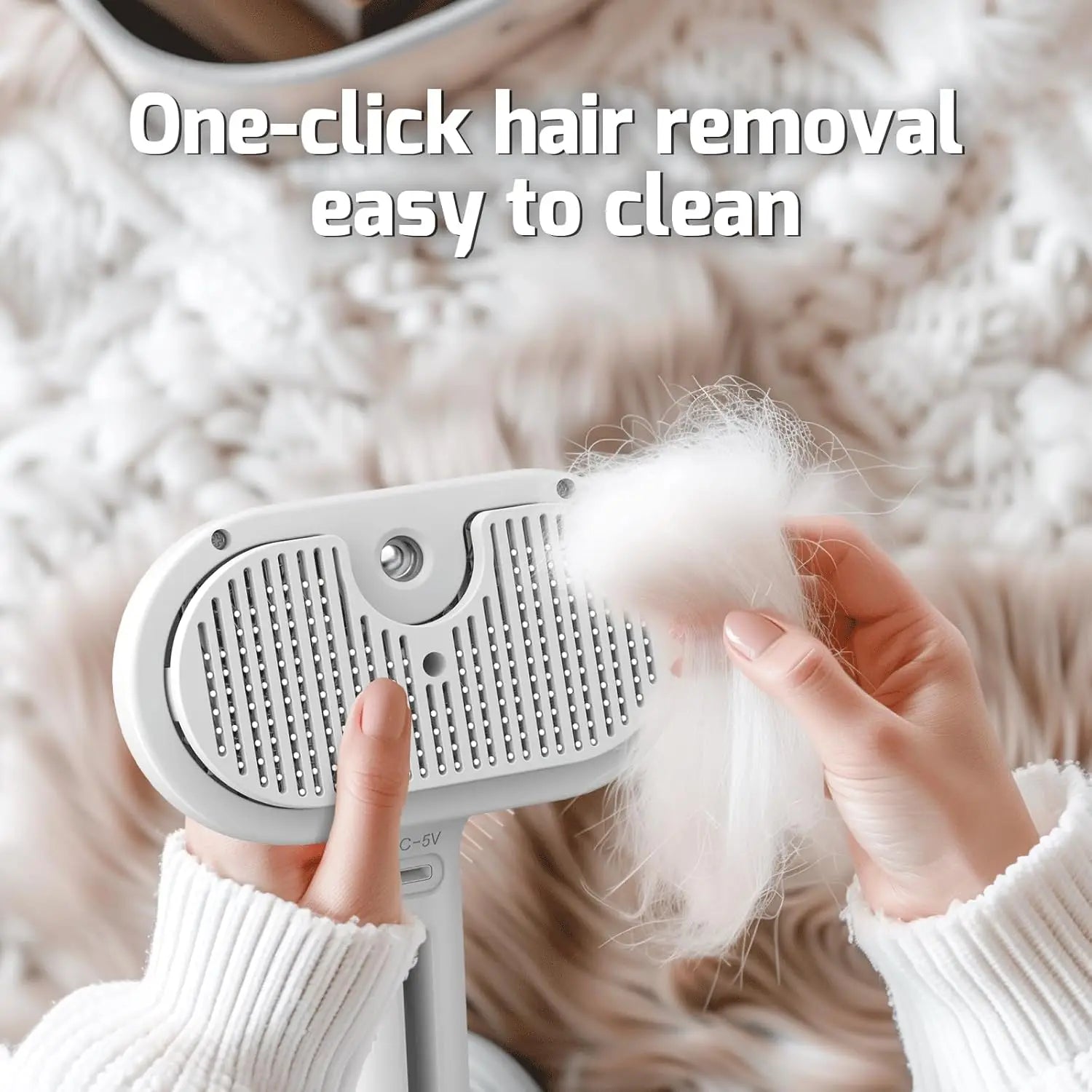 Hair Remover Cleaning Brush Cats Grooming Dog Dematting Water Mist Humidifier Comb