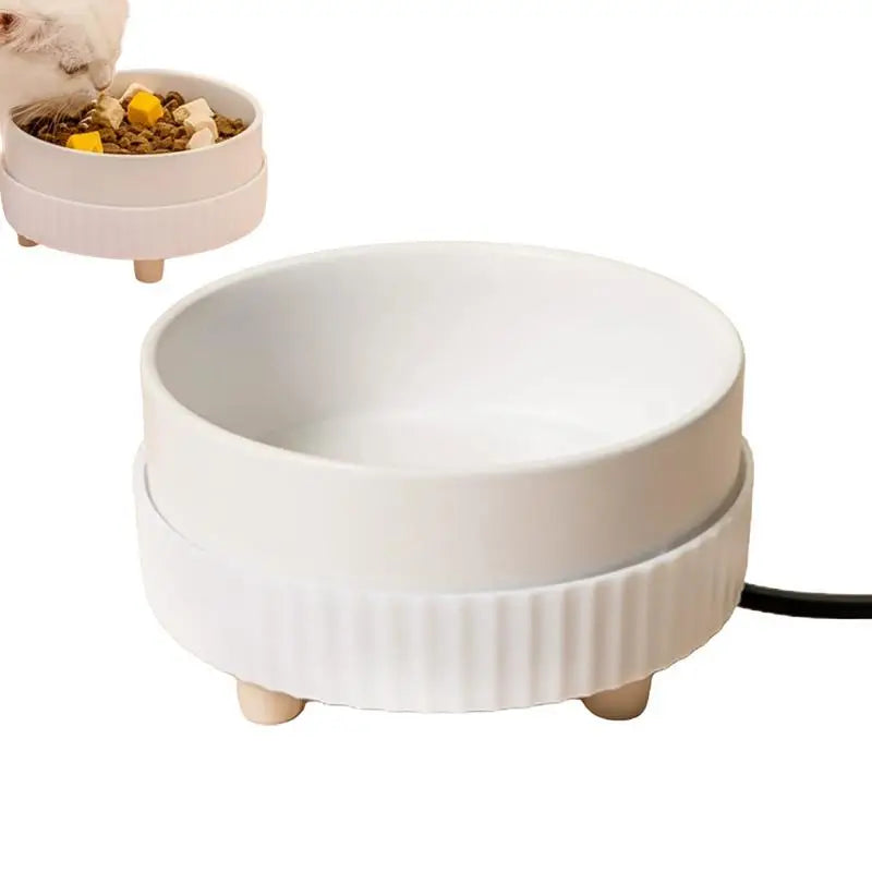 Heated Cat Bowl Rechargeable Ceramic