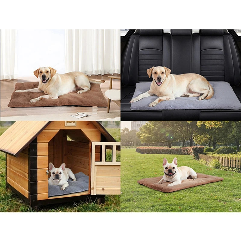 Dog Bed Short Plush Pet Heated Sleeping Mat