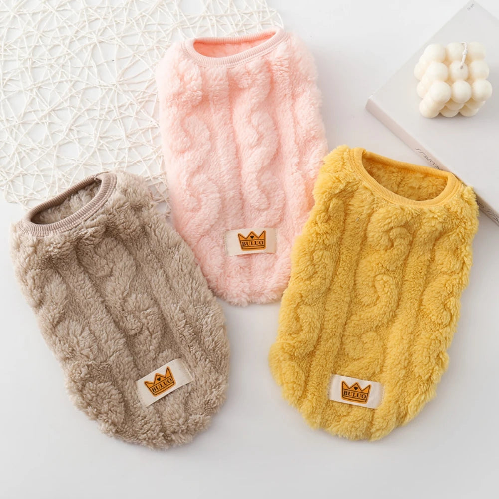 Wavy Double-sided Puppy Kitten Warm Coat Sweater Fleece Pullover