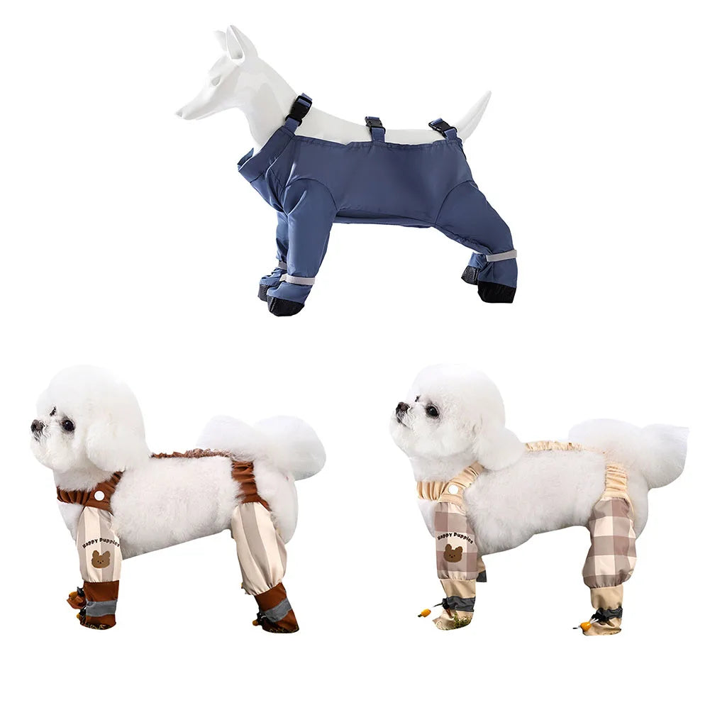 Anti-Slip Dog Paw Protector Shoes with Suspender