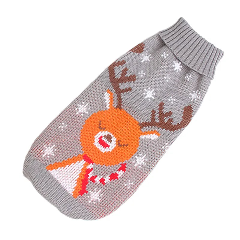 Knit Big Dog Sweater Christmas, Pet Turtleneck Doggy Sweatshirt