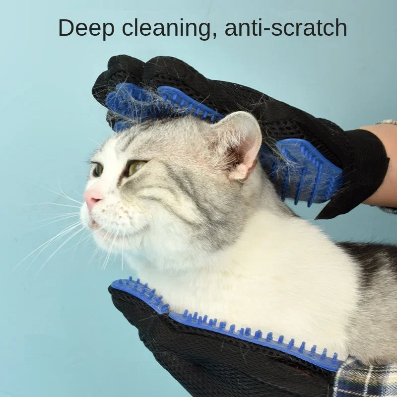 Cats Hair Brush and Comb Gloves to Bathe Dogs Cats Hair Removal