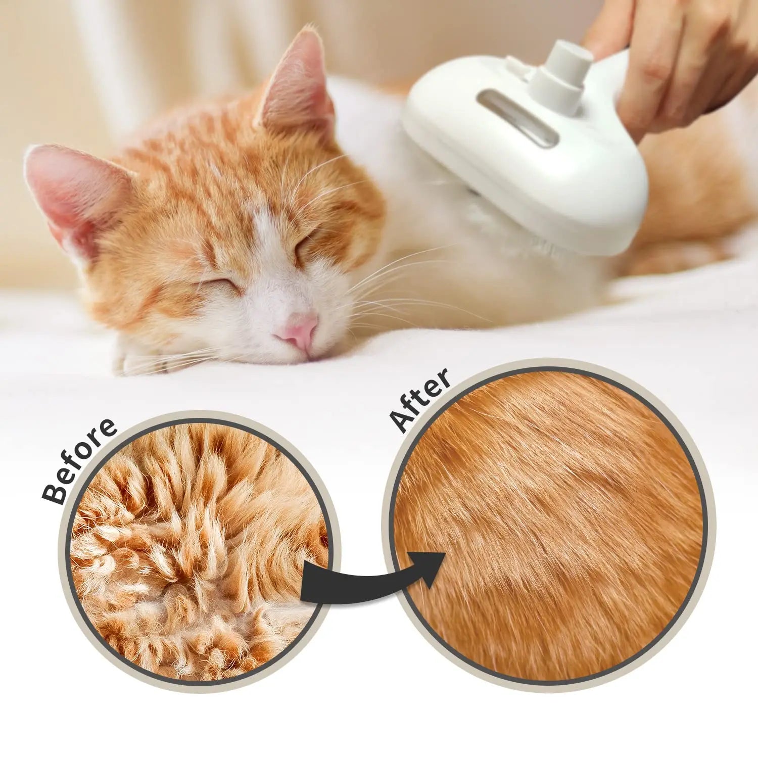 Hair Remover Cleaning Brush Cats Grooming Dog Dematting Water Mist Humidifier Comb