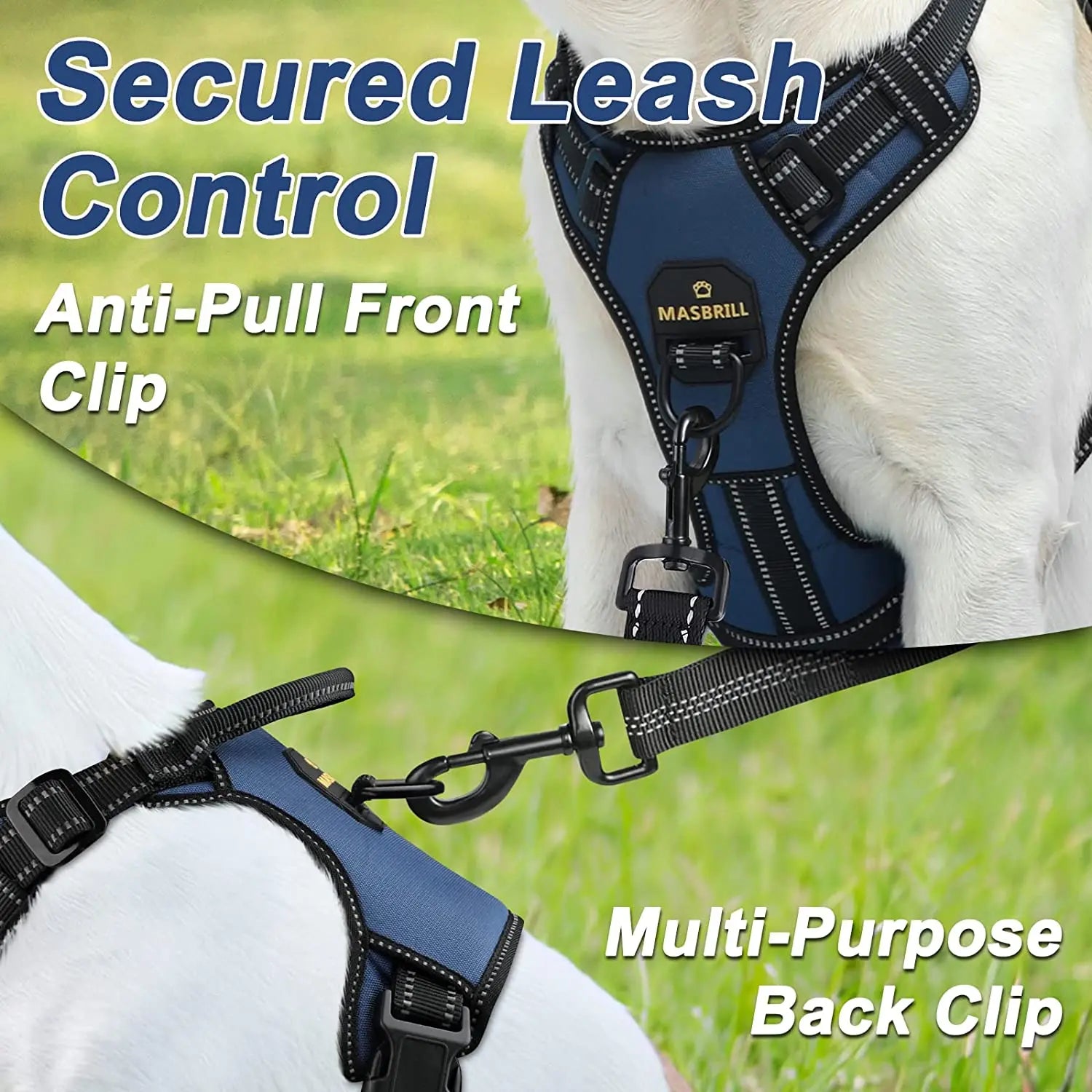 Dog Harness No Pull Adjustable Reflective