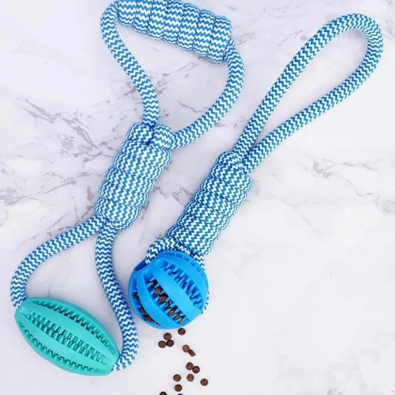 Dog Treat Ball 18x13cm, Chew Resistant Rope Toy