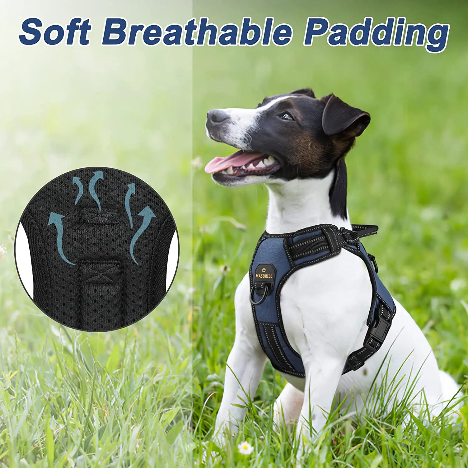 Dog Harness No Pull Adjustable Reflective