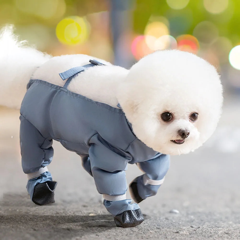 Anti-Slip Dog Paw Protector Shoes with Suspender