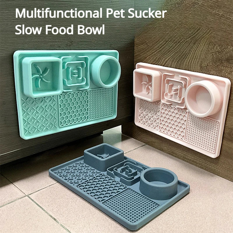 Dog Licking Pad Slow Feeding Bowl Food Grade Silicone Suction Cup