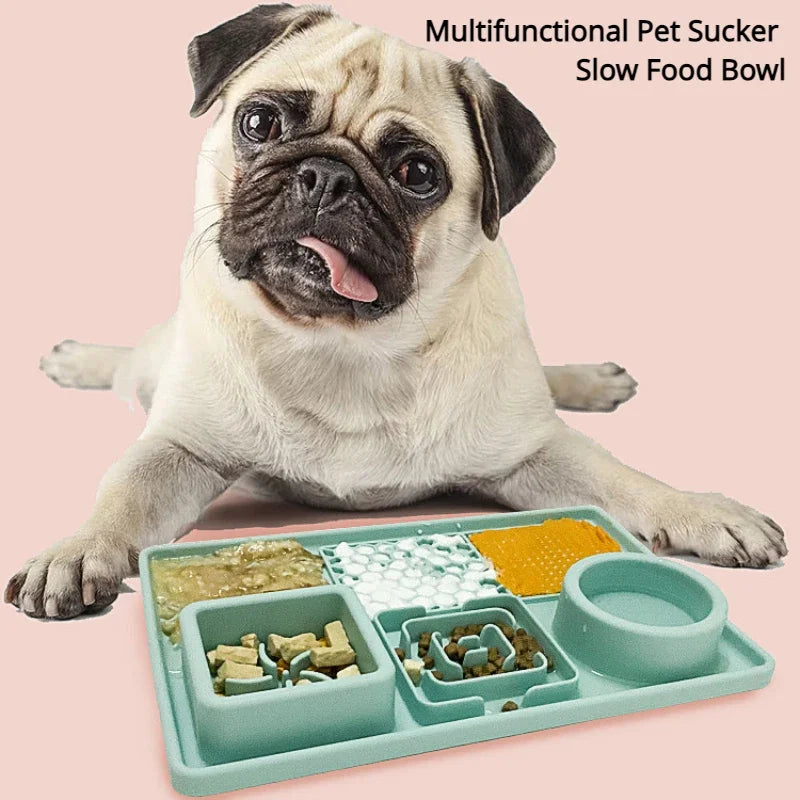 Dog Licking Pad Slow Feeding Bowl Food Grade Silicone Suction Cup
