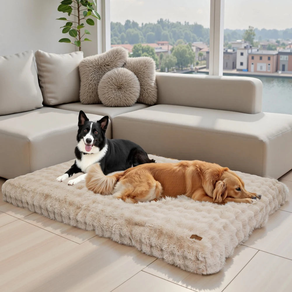 Ultra Plush Dog Bed Soft Pet Cushion Large Dog Washable Mat