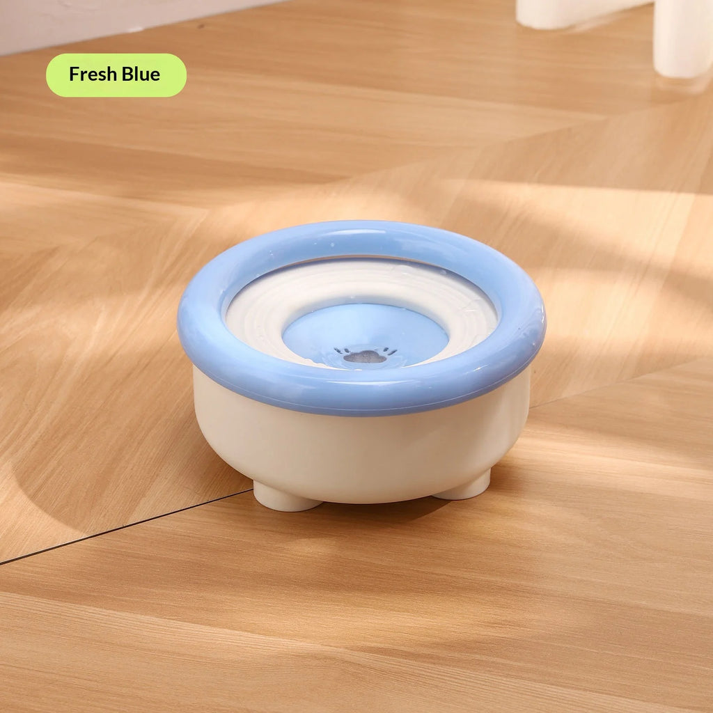 Floating Dog Water Bowl with Filter - Anti Splash Suspension