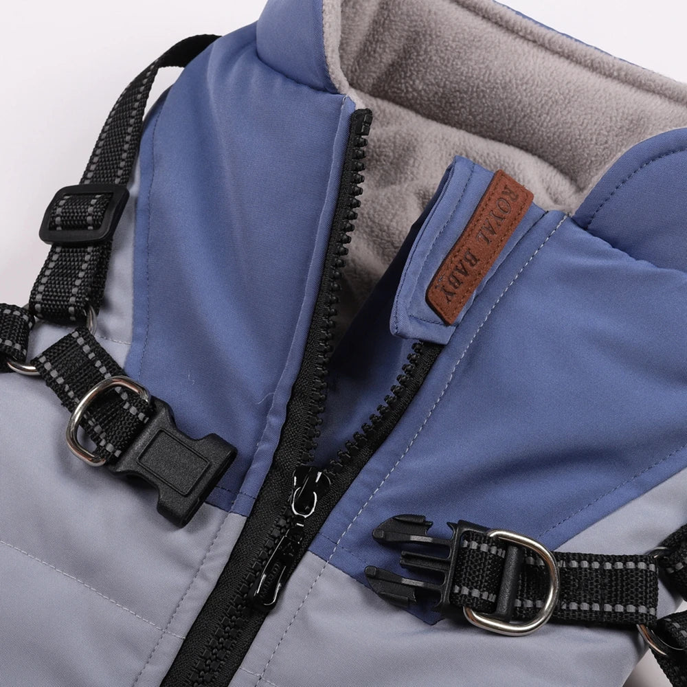 Pet Dog Jacket With Harness Waterproof