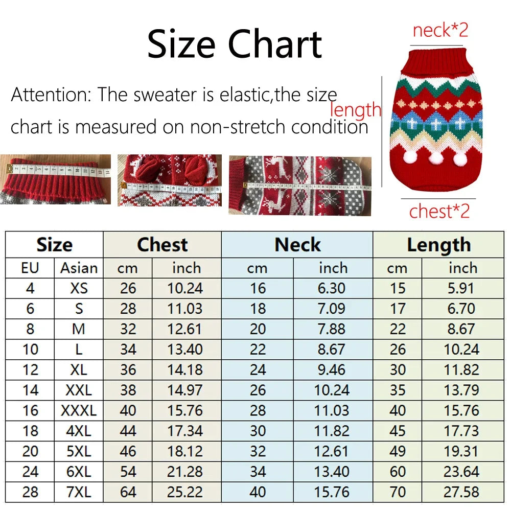 Knit Big Dog Sweater Christmas, Pet Turtleneck Doggy Sweatshirt