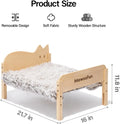 MEWOOFUN Cat Hammock Bed Elevated Pet Bed 21.7" X 16" Floor Standing Beige