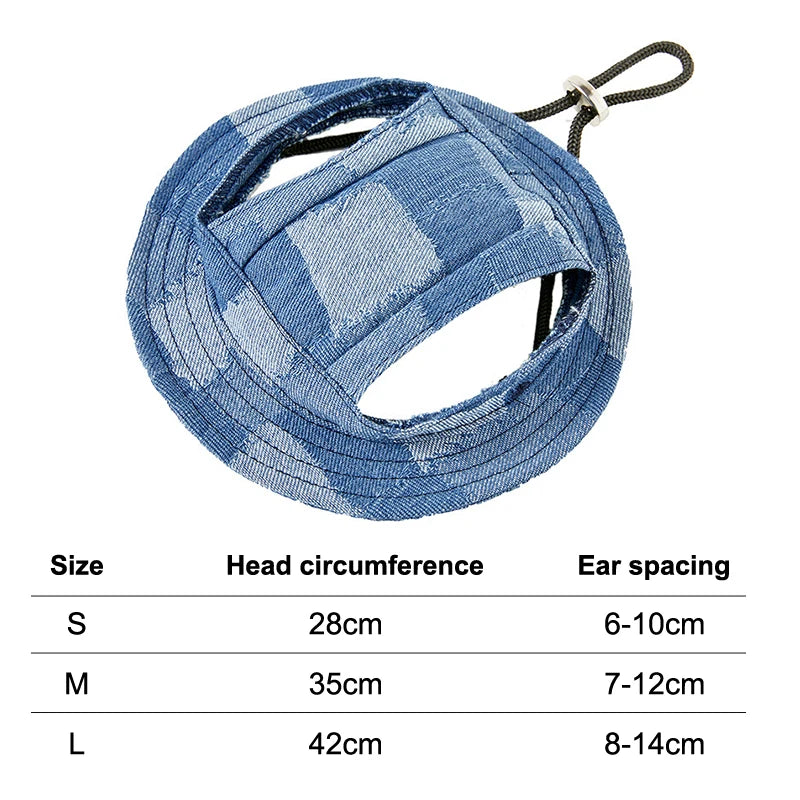 Cat Bucket Hat Dog Sun Hat Breathable With Ear Holes
