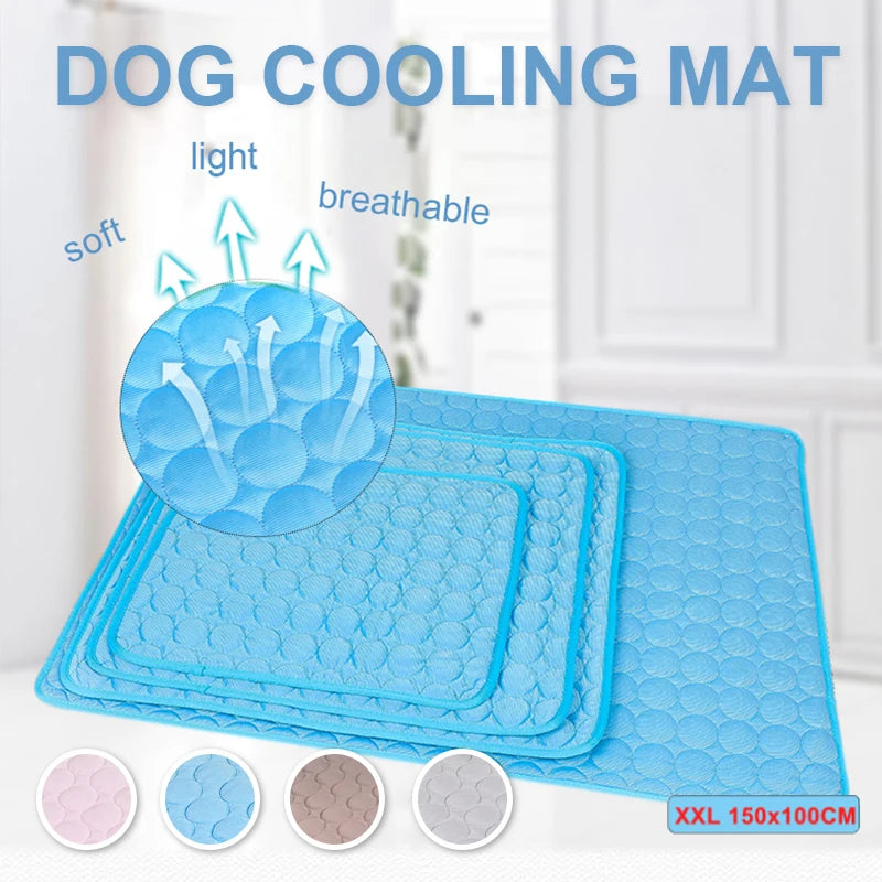 Dog Cooling Mat Cat Durable Ice Pad Blanket