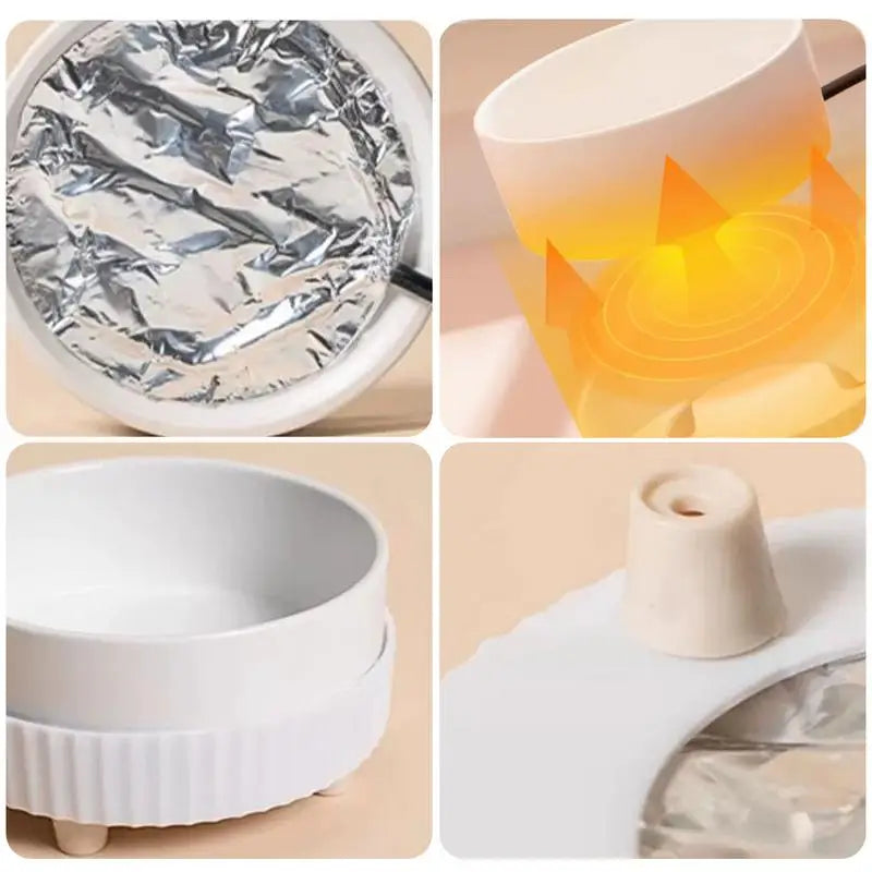 Heated Cat Bowl Rechargeable Ceramic