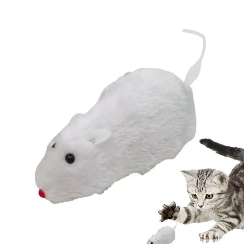 1pcs Fun Mouse Toy and Interactive Plush Wind-Up for Cats Dogs and Kids Mechanical Moving